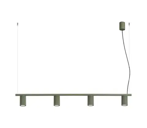 Svietidlá  SL.2714 - Luster na lanku KARBON 4xGU10/10W/230V zelený SL.2714