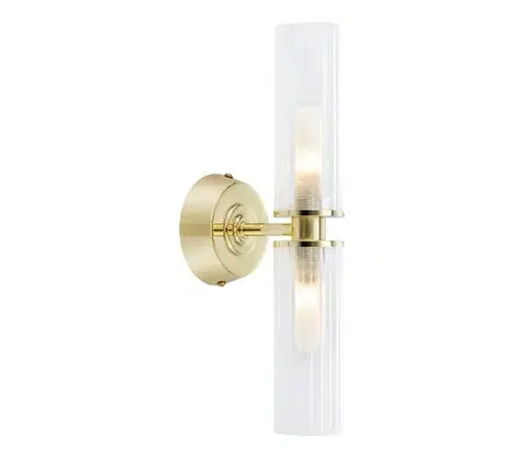 Svietidlá Markslöjd 109236 - Kúpeľňové nástenné svietidlo RIMINI 2xG9/20W/230V IP44 mosadz 109236