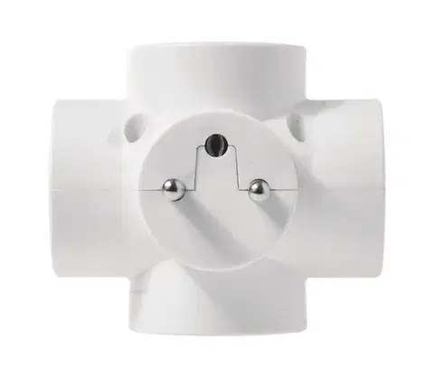 Predlžovacie káble  Rozbočovacia zásuvka 4x10A/250V guľatá P0040