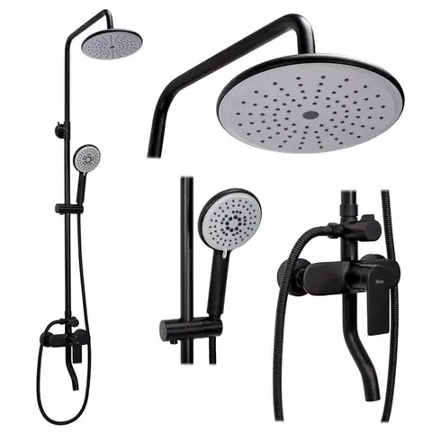Kúpeľňové batérie REA REA - Sprchový set s batériou 150mm VERSO čierna REA-P9145