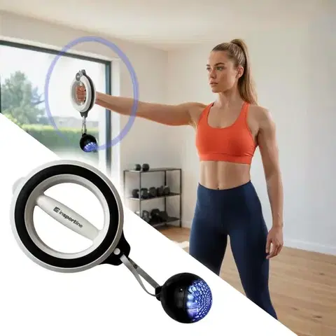 Ostatné fitness náradie Posilňovač rúk inSPORTline Griphoop čierno-biela