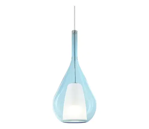 Svietidlá Ideal Lux - Závesné svietidlo na lankách KALIQUE 1xE27/42W/230V pr. 18 cm dymová modrá 360089