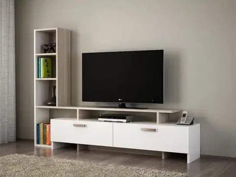 Obývacie steny TV skrinka / Obývacia stena Simal - White, Cordoba