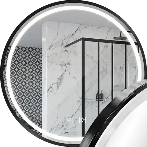 Kúpeľňové zrkadlá REA - Zrkadlo LED 100cm MMJ Black HOM-05549