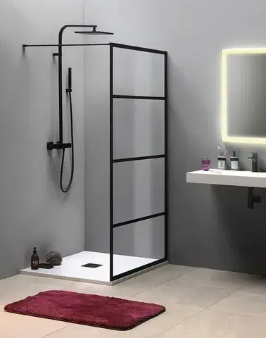 Sprchové dvere GELCO - CURE BLACK sprchová zástena 1000 číre sklo CB100