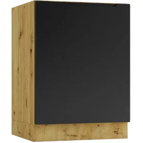 Kuchynské skrinky stojace Kuchynská skrinka Isabel D60ZL P/L čierna/artisan
