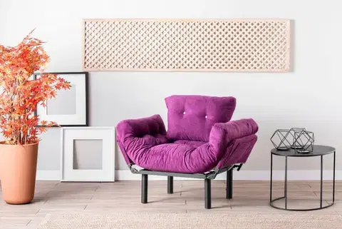 Kreslá Kreslo ušiak Nitta Single - Purple