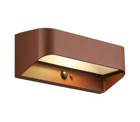 Svietidlá Nordlux - LED solárne svietidlo so senzorom MARCELLIO LED/5W/5V IP54 hnedá 2618001018