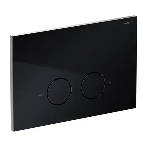 Záchody OMNIRES - STEEL-R45 splachovacie tlačidlo z nerezovej ocele, čierny polomat ST45PS1BL