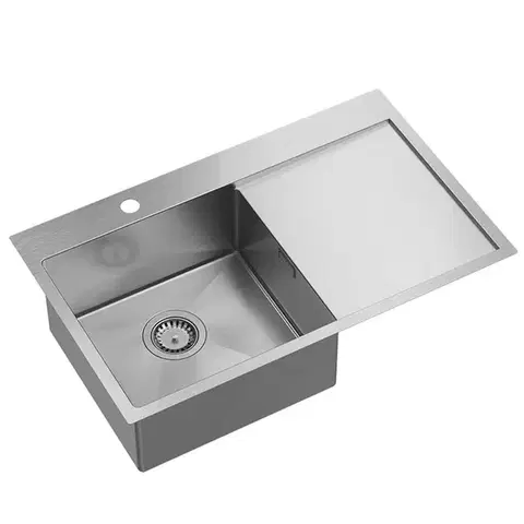 Kuchynské drezy Quadron Quadron - Oceľový drez RUSSEL 111 BRUSH NICKEL Ľavá komora HB7912BS