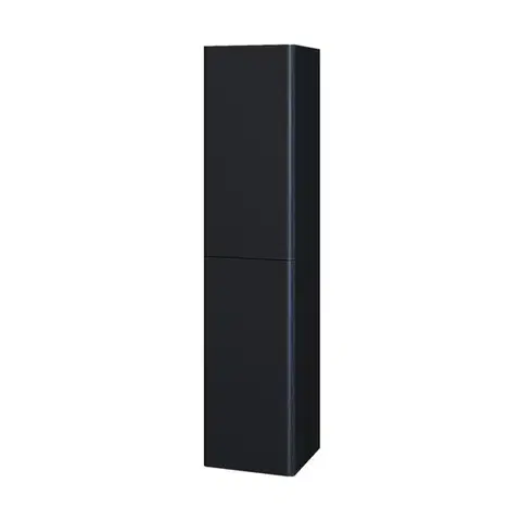 Kúpeľňový nábytok Mereo Siena, kúpeľňová skrinka 155 cm vysoká, L/P, čierna mat CN444LP
