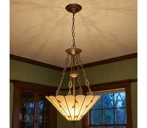 Svietidlá BRILAGI - Tiffany vitrážový luster na reťazi FOLIA 3xE27/60W/230V priemer 50 cm BRP-B015B