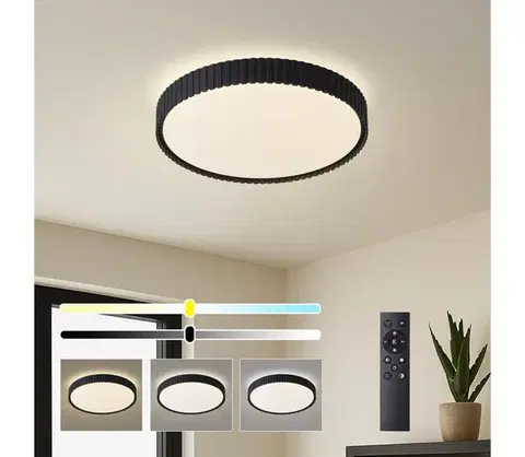 Svietidlá BRILAGI - LED stmievateľné stropné svietidlo ORINO LED/54W/230V 3000-6000K čierne, priemer 43 cm + DO (diaľkové ovládanie) BRI851