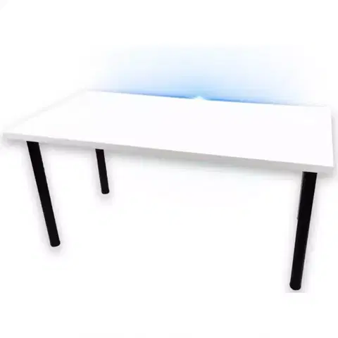 Moderné kancelárske stoly Písací Stôl Pre Hráča 136x66x28 Model 1 Biely Top