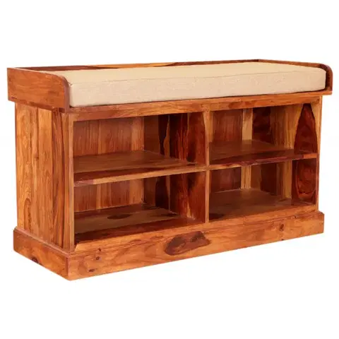 Botníky Botník Rami so sedakom 105x60x40 indický masív palisander