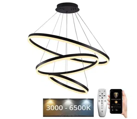 Svietidlá  LED Stmievateľný luster na lanku LED/125W/230V 3000-6500K + diaľkové ovládanie J4313/B