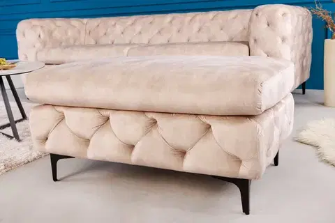 Taburety a podnožky Chesterfield taburet ZETHOS Dekorhome