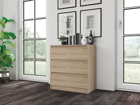 Komody a skrinky Zásuvková komoda WALMA M3, dub sonoma