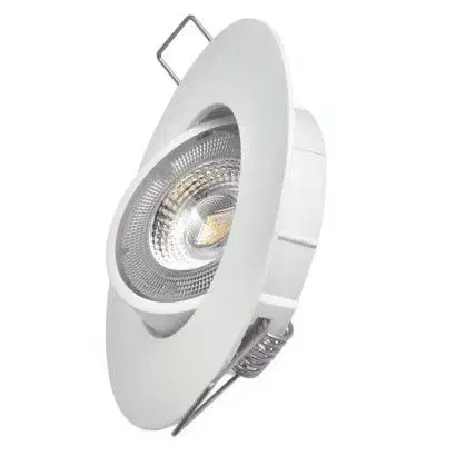 Svietidlá, lampy EMOS LED bodové svietidlo Exclusive biele, kruh 5W teplá biela