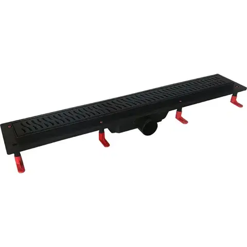 Sprchovacie kúty HOPA - Odtokový žľab Standardline BLACK - Dĺžka - 90, Variant roštu - Harmony OLPZLABST89BH