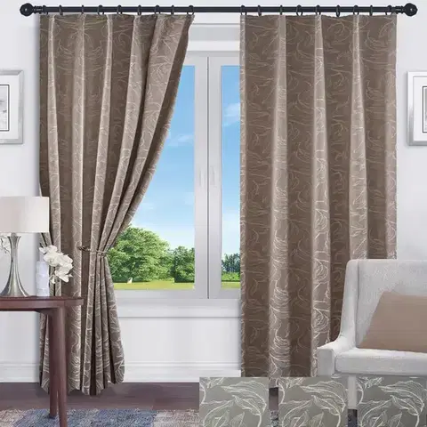 Závesy do spálne Záves na páske ANIKA HM24393/135x180/béžový