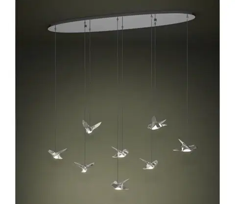 Svietidlá Eglo 390401 - LED Stmievateľný luster na lanku PARATEBUENO 8xLED/4,2W/230V chróm 390401