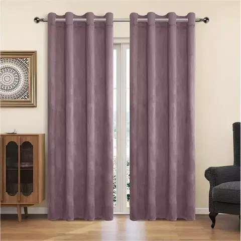 Závesy do spálne Záves na krúžkoch  YC11932/200G/010/140x250 cm vresový