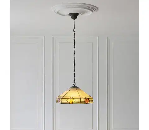 Svietidlá Endon 111989 - Luster na reťazi Tiffany NEVADA 3xE27/10W/230V pr. 40 cm 111989