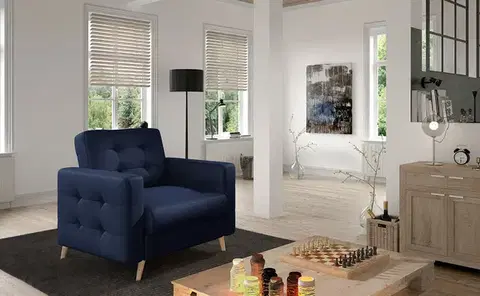 Kreslá NABBI Aveza 1F kreslo tmavomodrá