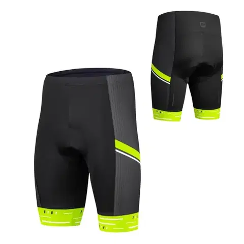 Cyklistické nohavice Pánske cyklonohavice Etape Racing 2.0 čierna/žltá fluo - L
