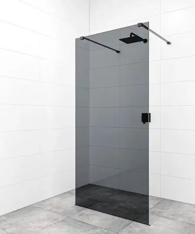 Sprchové dvere Sprchová zástena Walk-in 140 cm SAT vo farbe profilu čierna SATBWI140KSZAVC SATBWI140KSZAVC