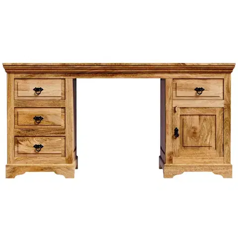Písacie a pracovné stoly Písací stôl Guru 160x80x76 indický masív mango