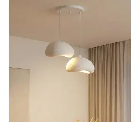 Svietidlá BRILAGI - Závesný luster na lanku WABI SABI 2xE27/40W/230V pr. 60 cm biela 422WBL1107