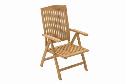 Záhradné stoličky a kreslá DEOKORK Záhradné teakové polohovacie kreslo LAGUNA (teak)