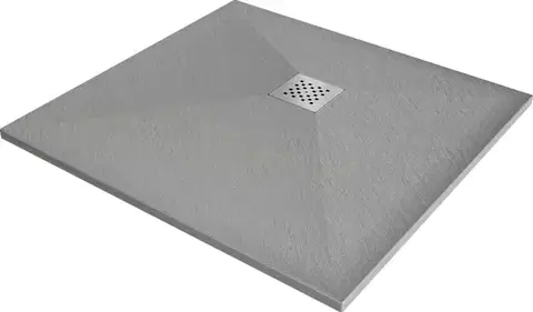 Vane MEXEN - Stone+ Sprchová vanička štvorcová 70x70, šedý-betón 44617070