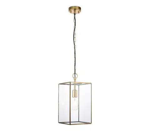 Svietidlá Endon 119141 - Luster na reťazi HAMMOND 1xE27/10W/230V 21,5x21,5 cm mosadz 119141