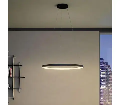 Svietidlá Redo 01-2677- LED Stmievateľný luster na lanku ICONIC LED/60W/230V pr. 78 cm čierna 01-2677