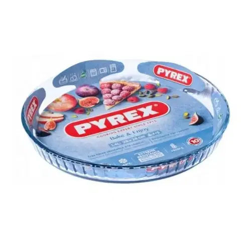 Formy na pečenie PYREX Forma na ovocný koláč, priemer 28 x 4cm, 1,6L, sklo číre, PYREX