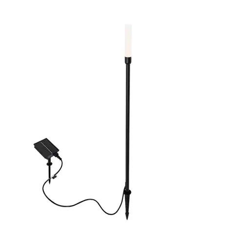 Lampy Vonkajšia stojaca lampa čierna vrátane nabíjateľného LED a solárneho - Barry