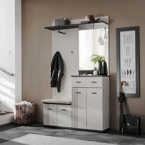 Predsieňový nábytok Predsieňový nábytok Hugo II Cc Hg2+P2 Vankúš Kašmír/Čierna