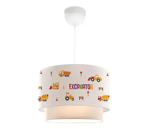 Svietidlá  Detský luster CANDY 1xE27/40W/230V biela/oranžová 780SGN4664