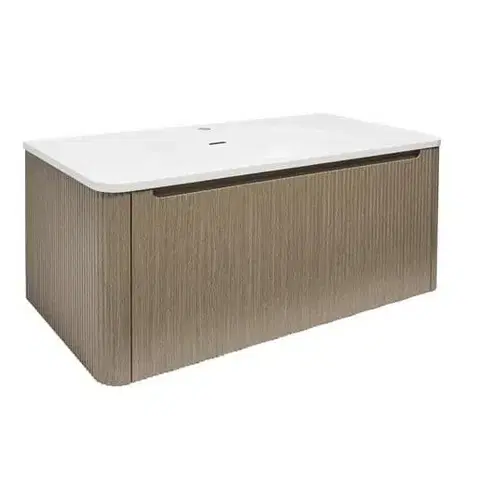 Kúpeľňový nábytok Kúpeľňová skrinka s umývadlom Naturel Austen 119x47,5x45 cm light pine mat AUSTEN120LP AUSTEN120LP