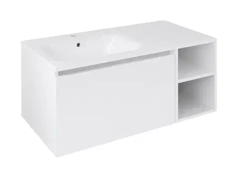 Kúpeľňový nábytok SAPHO - LOREA skrinka 100x46x51,5cm (70+30Pcm), ľavá, biela matná LE070-3131-L-11