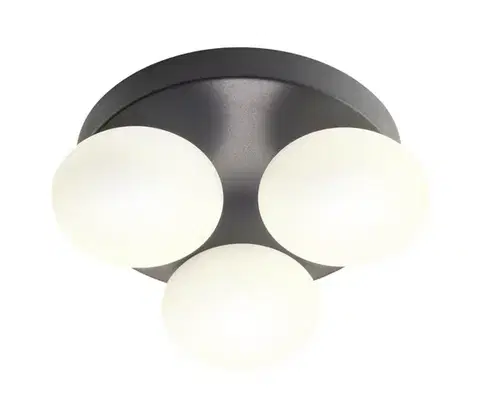 Svietidlá Redo 01-4308 - LED Kúpeľňové stropné svietidlo OVUM 3xLED/5W/230V IP44 čierne 01-4308