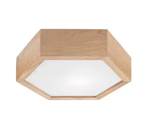Svietidlá  Stropné svietidlo OAK HEX 1xE27/60W/230V pr. 32 cm dub LD-PD 5.1 oak