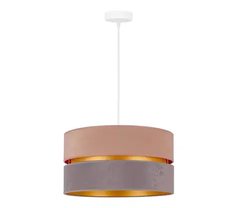 Svietidlá  - Luster na lanku DUO 1xE27/15W/230V pr. 40 cm béžovošedá 8974