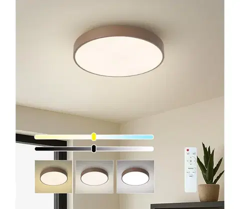 Svietidlá BRILAGI - LED stmievateľné stropné svietidlo POOL LED/36W/230V 3000-6000K 30 cm hnedé + diaľkové ovládanie BRI684