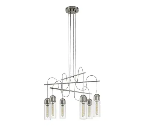 Svietidlá Eglo 96943 - LED Luster na lanku ZACHARO 6xE27/4W/230V 96943