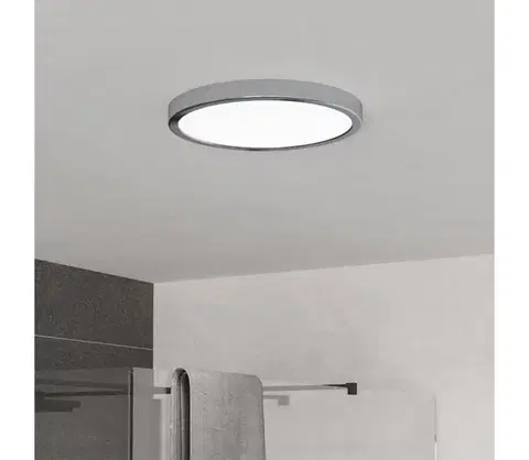 Svietidlá Eglo 901764 - LED kúpeľňové stropné svietidlo FUEVA LED/14,2W/230V pr.27,8cm IP44 chróm 901764