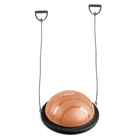 Balančné podložky Balančná podložka inSPORTline Dome Edge s gumovými expandermi bordó
